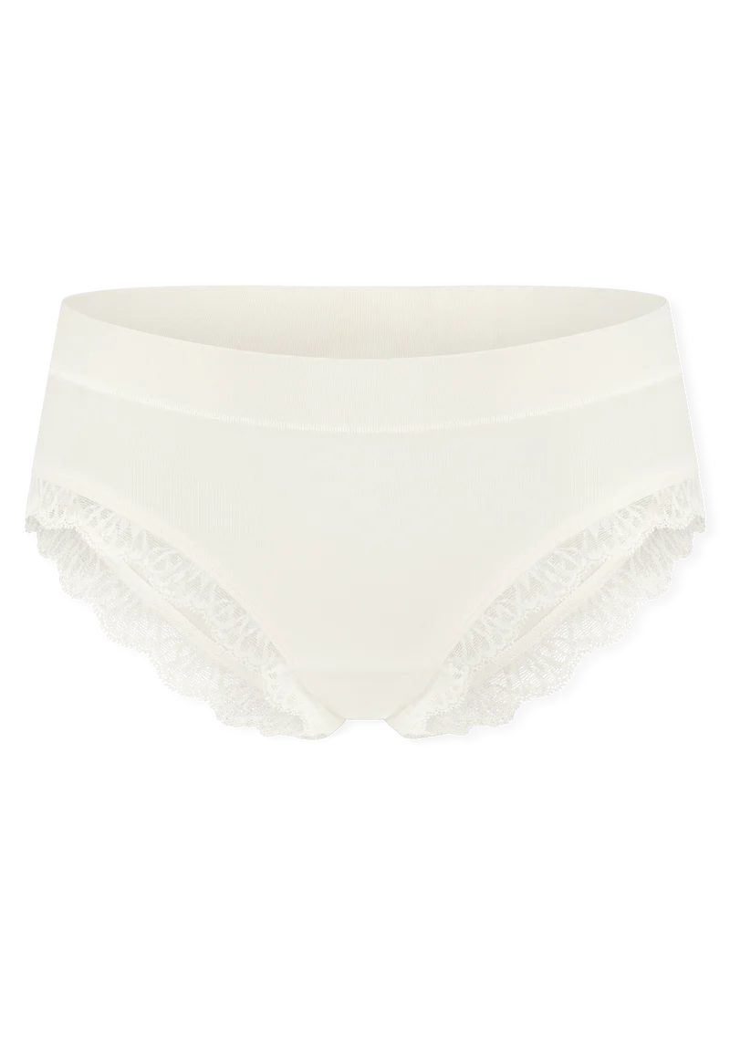 Brazilian Slip mit Spitze Off White - Unique Cotton