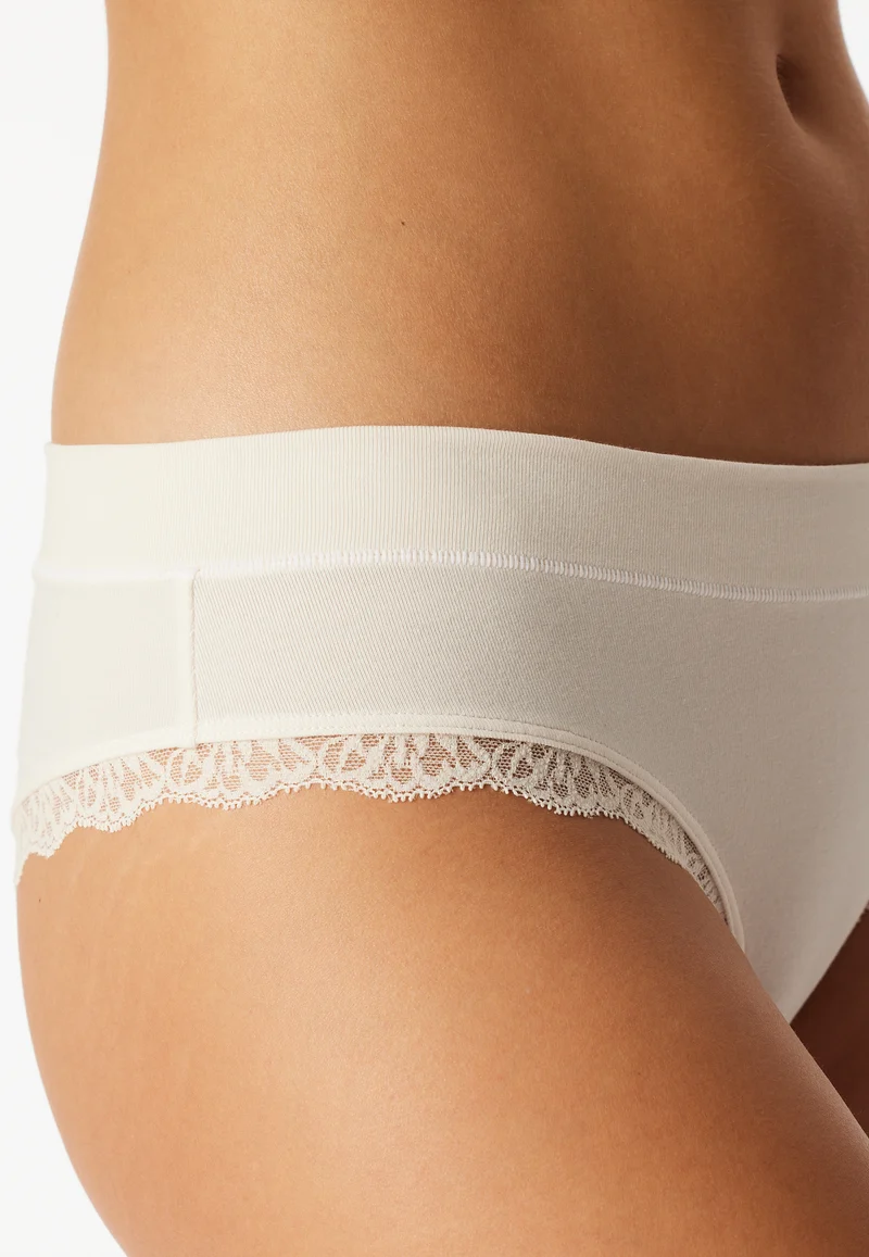 Brazilian Slip mit Spitze Off White - Unique Cotton