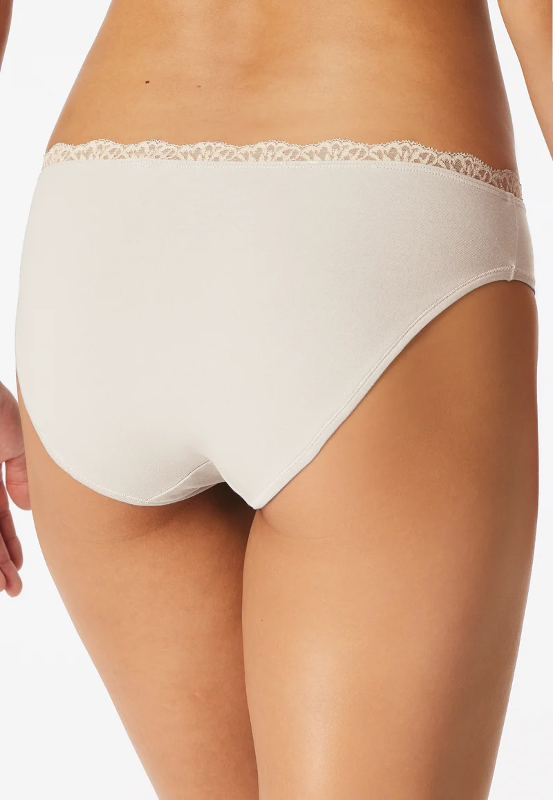 Slip mit Spitze Weiss - Unique Cotton