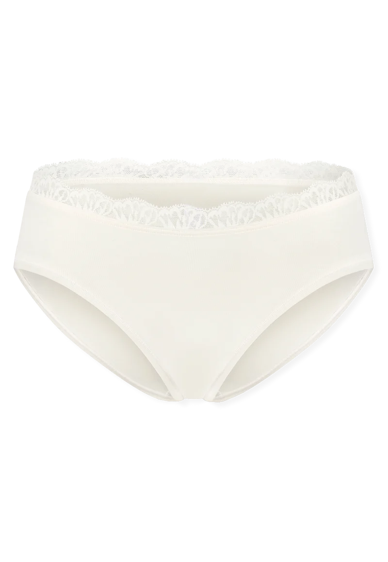 Slip mit Spitze Weiss - Unique Cotton