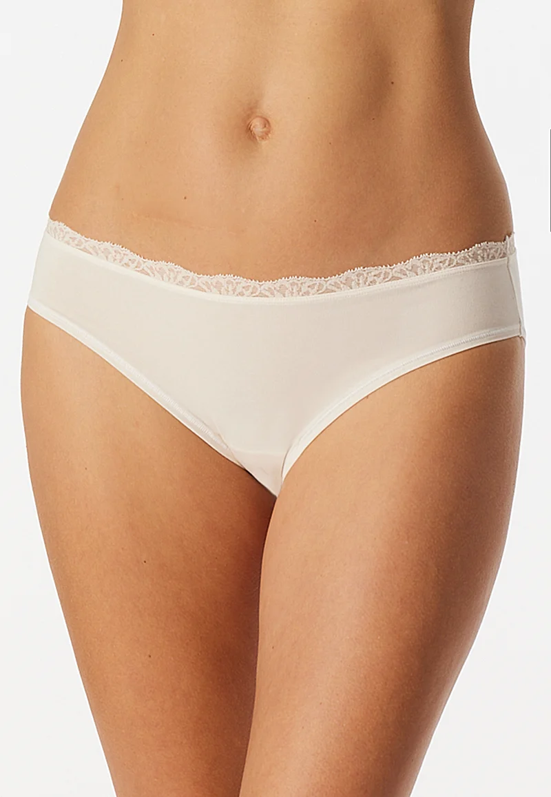 Slip mit Spitze Weiss - Unique Cotton