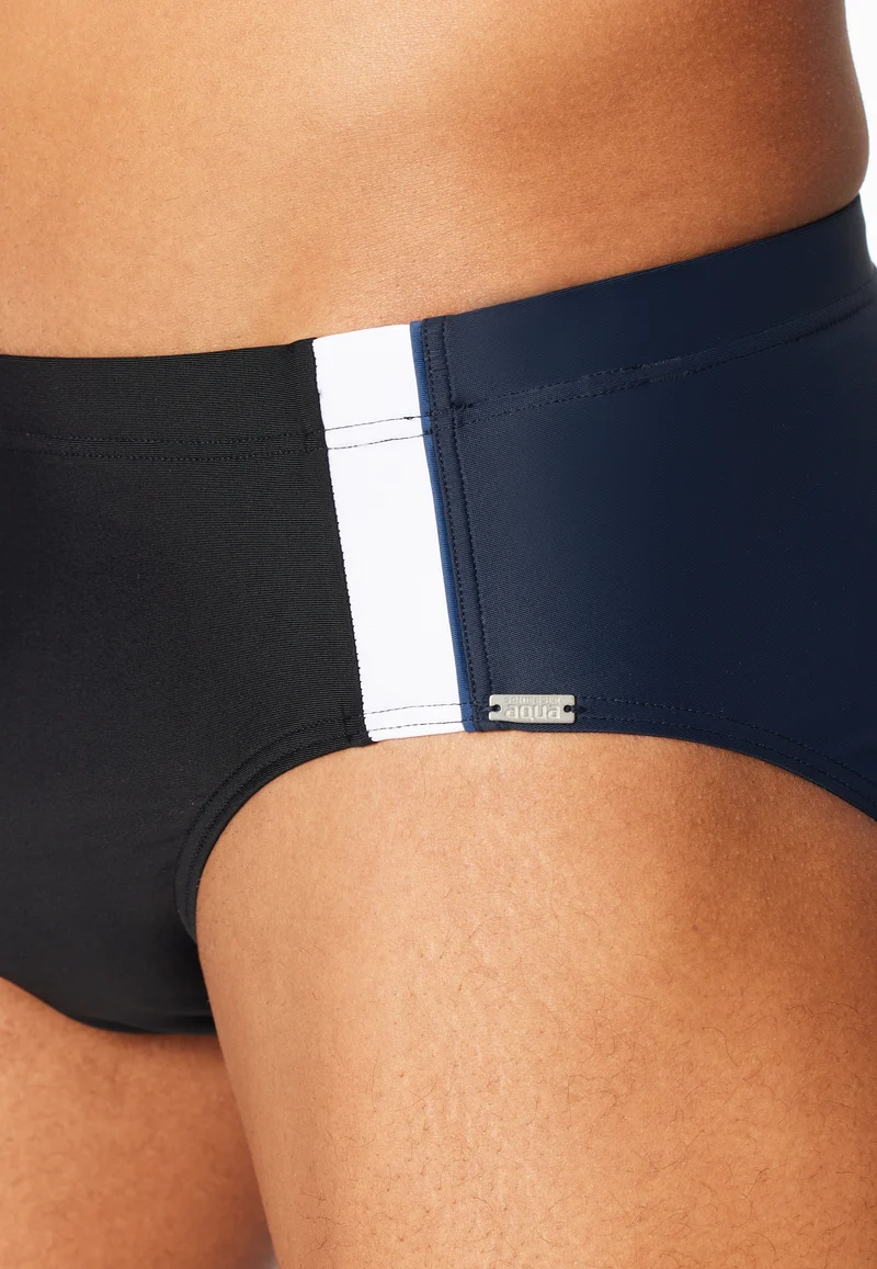 Badehose Schwarz/Blau - Aqua