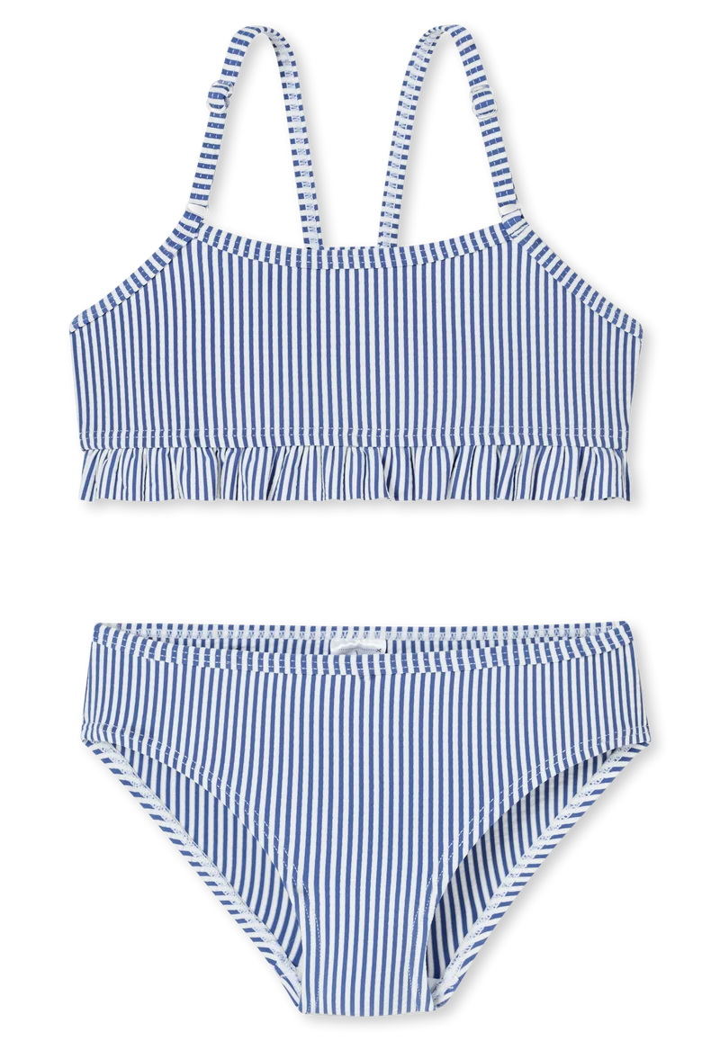 Bikini Blau/Weiss gestreift - Aqua
