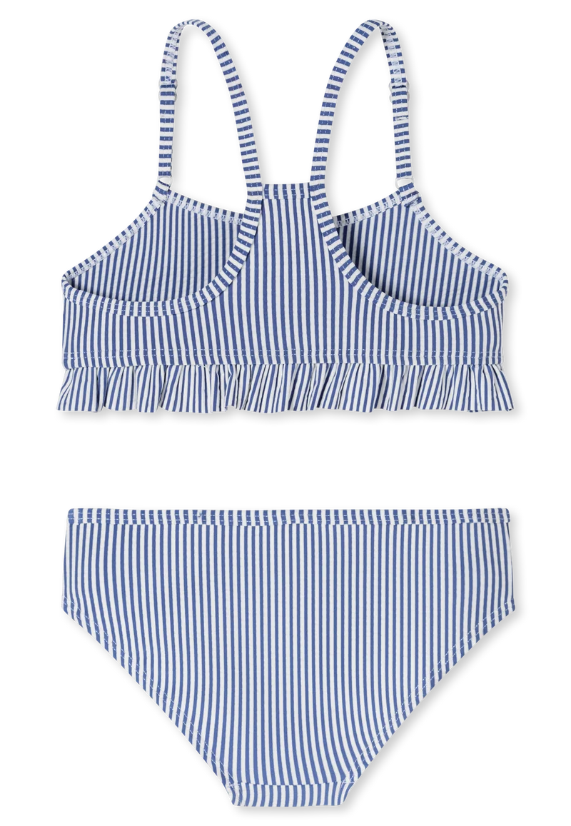 Bikini Blau/Weiss gestreift - Aqua