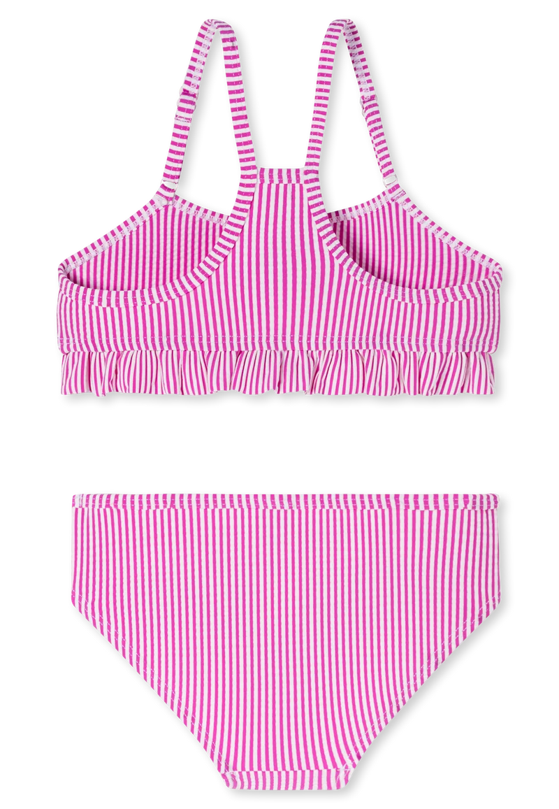 Bikini Pink/Weiss gestreift - Aqua