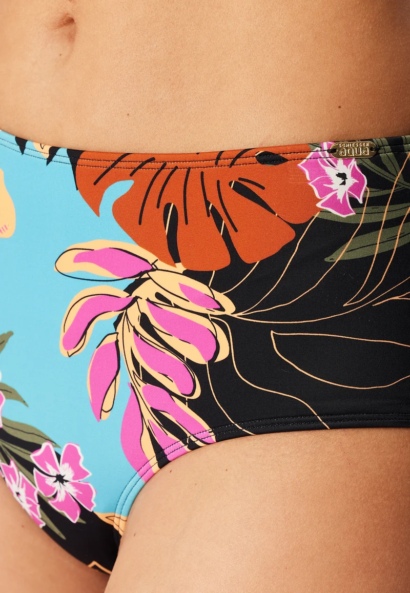 Bikinislip Bunt gemustert - Aqua