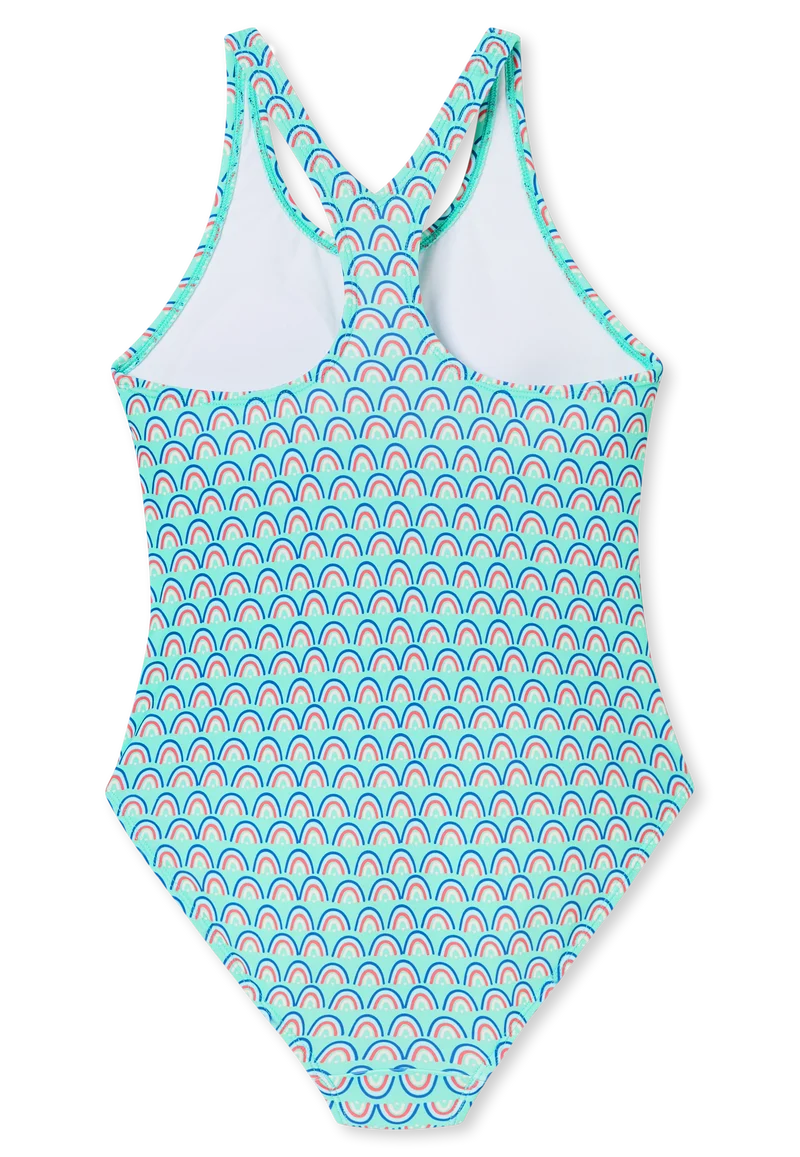 Badeanzug Blau gemustert - Aqua
