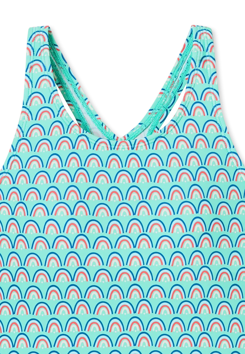Badeanzug Blau gemustert - Aqua