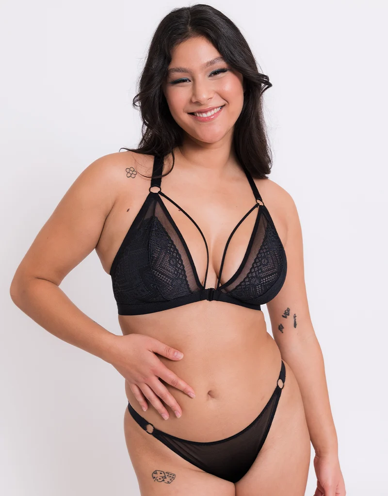 Curvy Kate Front and Centre Non-Wired Bralette Black