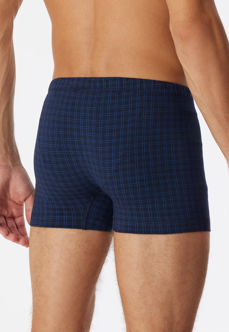 Enge Boxershorts Dunkelblau kariert - Cotton Casuals