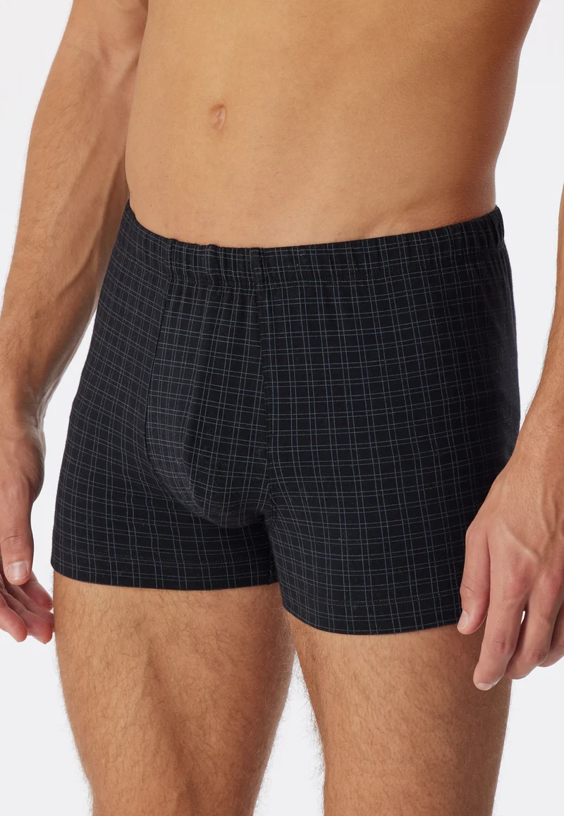 Enge Boxershorts Schwarz kariert - Cotton Casuals
