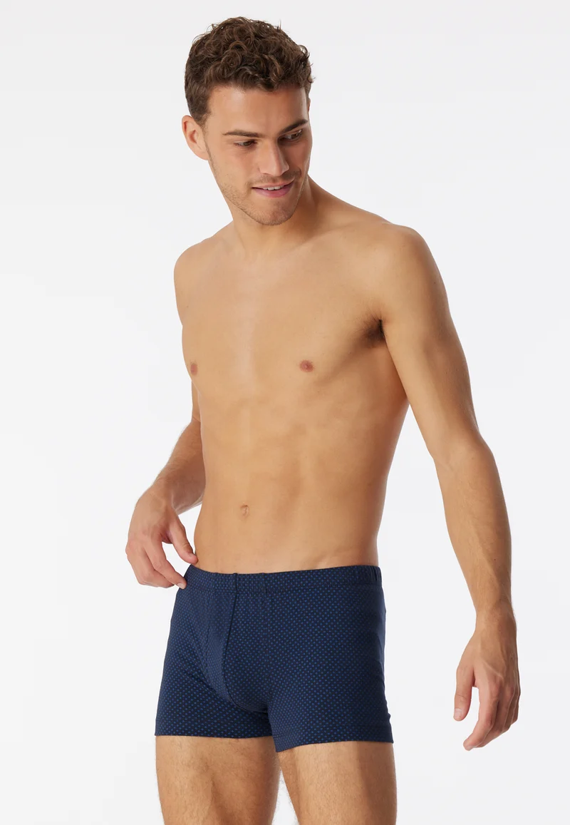 Enge Boxershorts Dunkelblau gemustert - Cotton Casuals