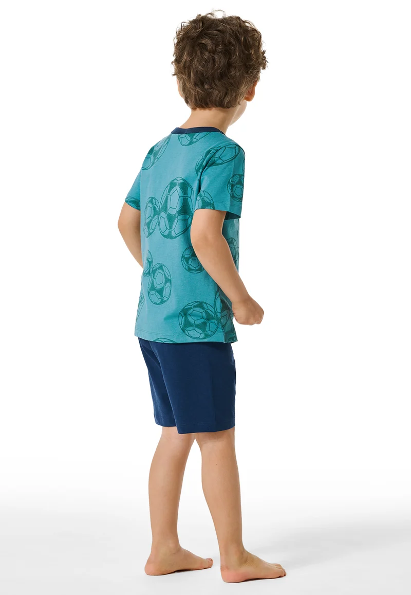 Schlafanzug kurz Blau gemustert - Boys World