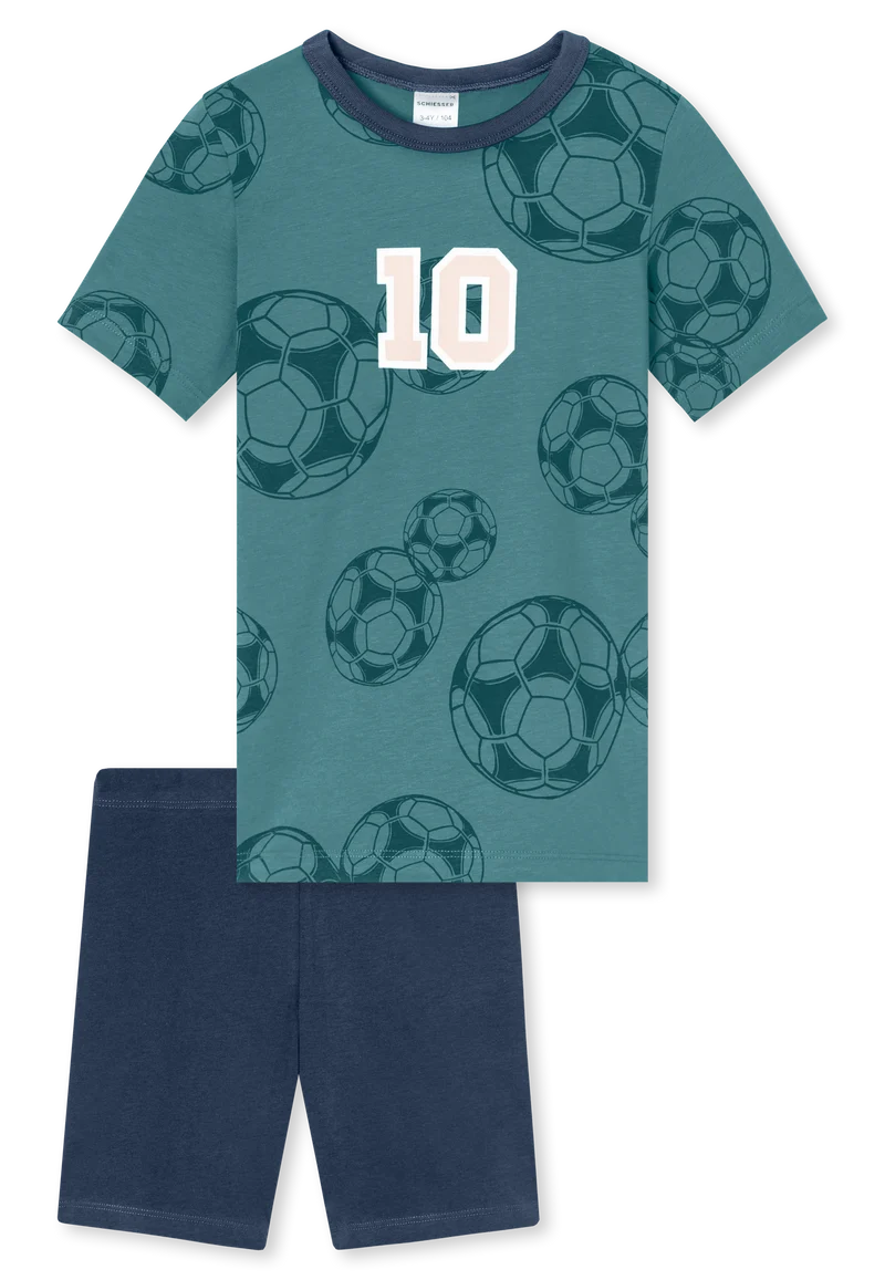 Schlafanzug kurz Blau gemustert - Boys World