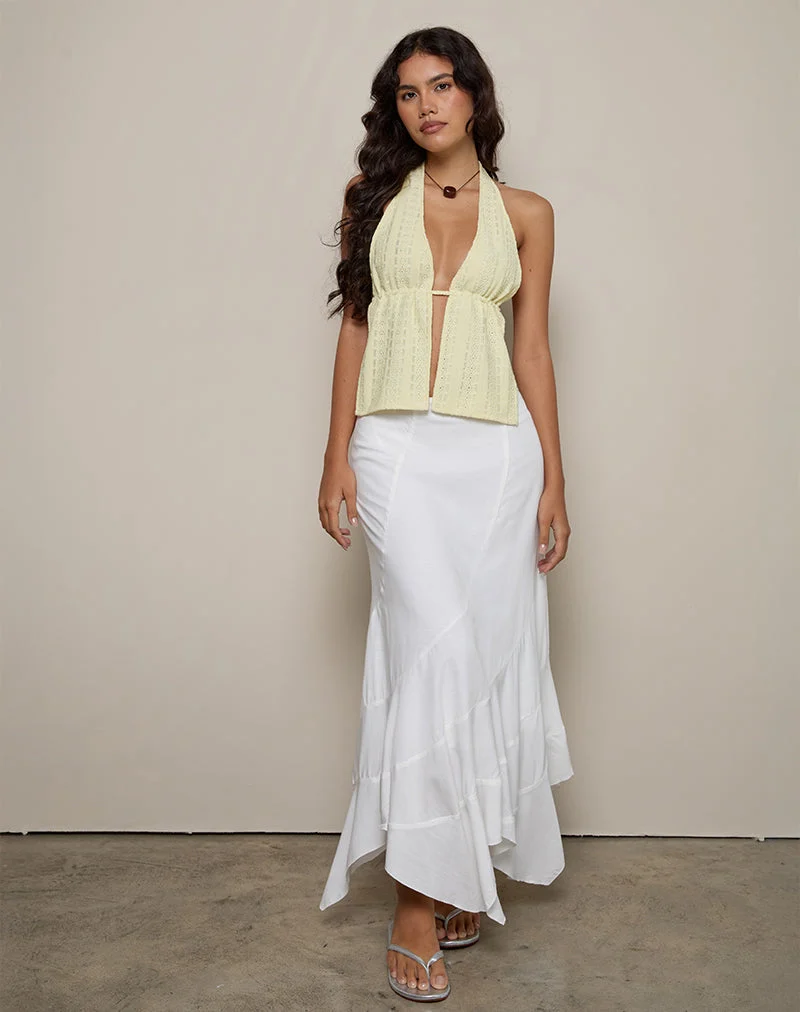 Top Ryoma en broderie dentelle fleurie Lemon