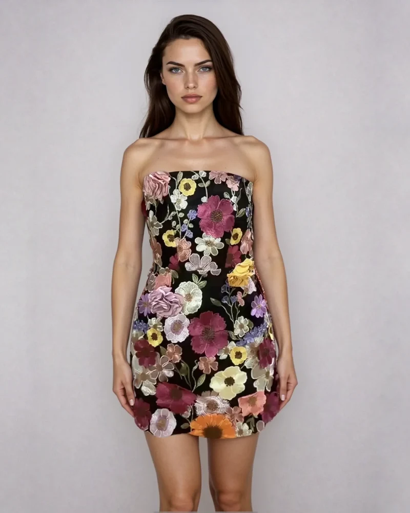 Robe Bustier Fleurie - Nastia