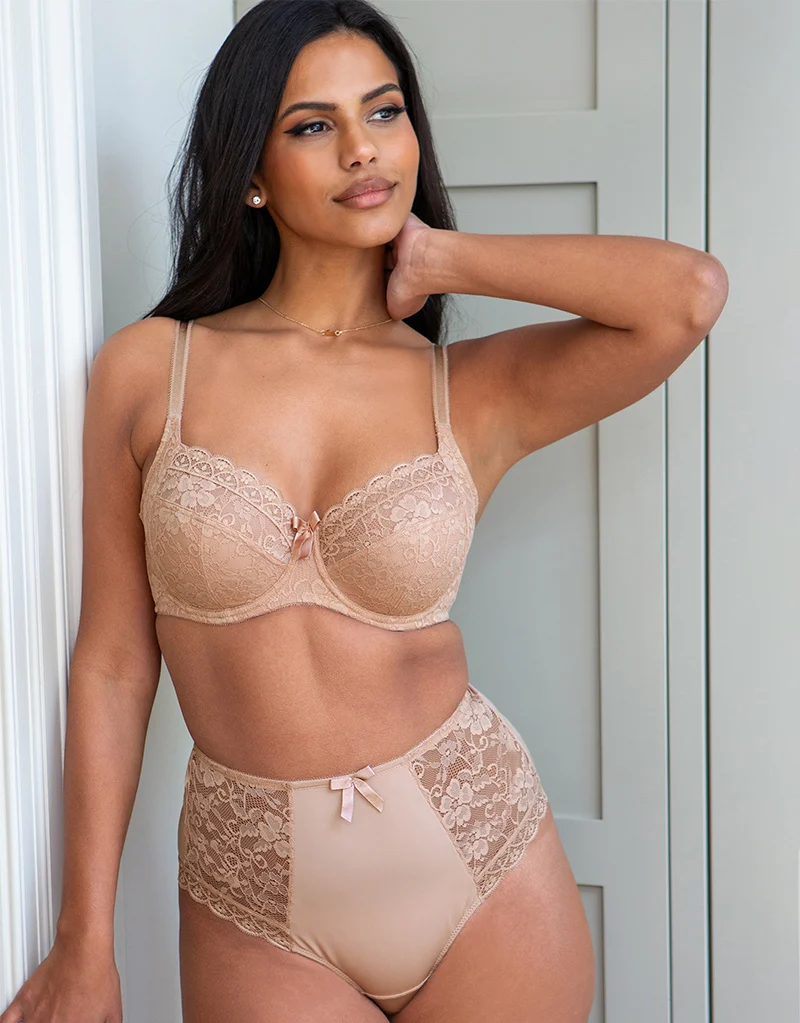 Pour Moi Rebel Side Support Bra Almond