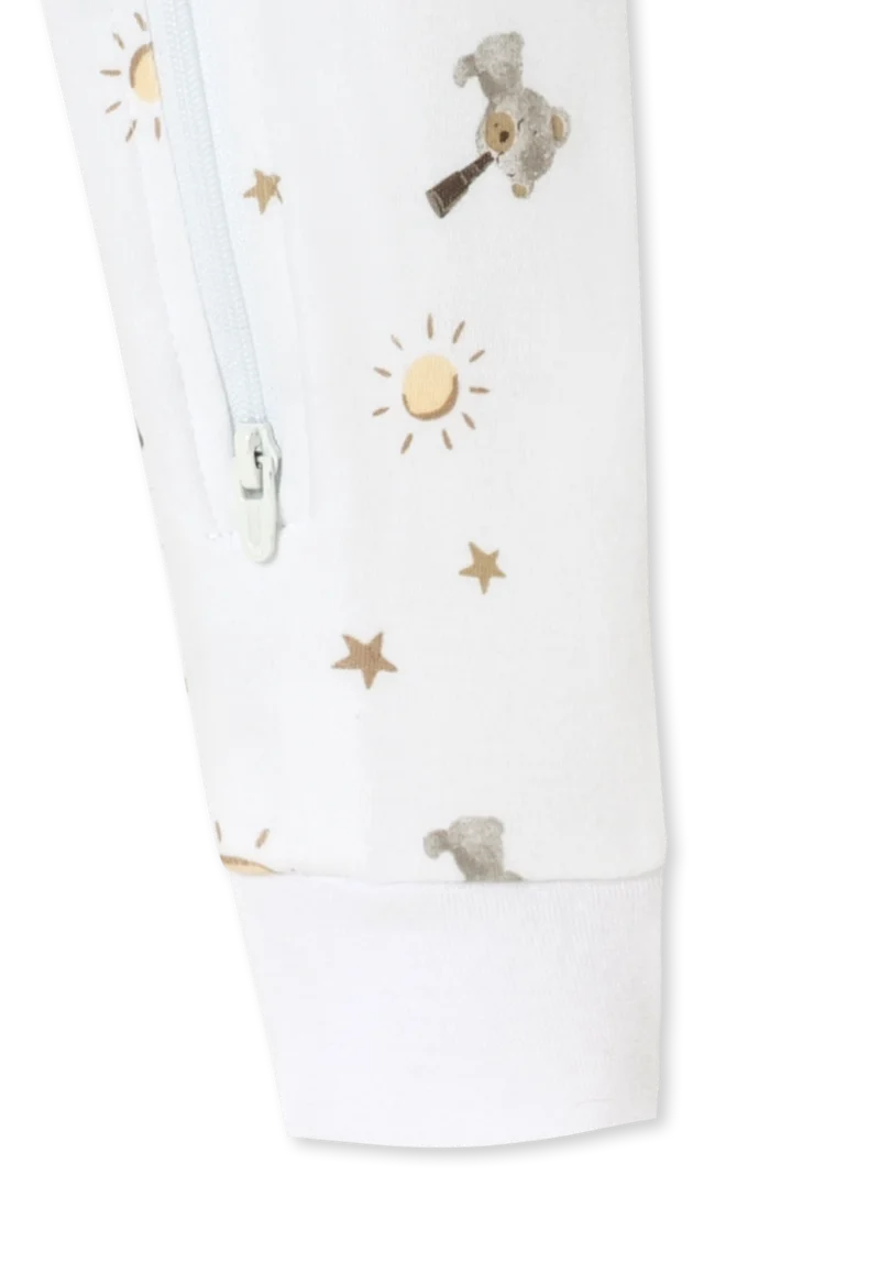 Strampler Weiss gemustert - Baby