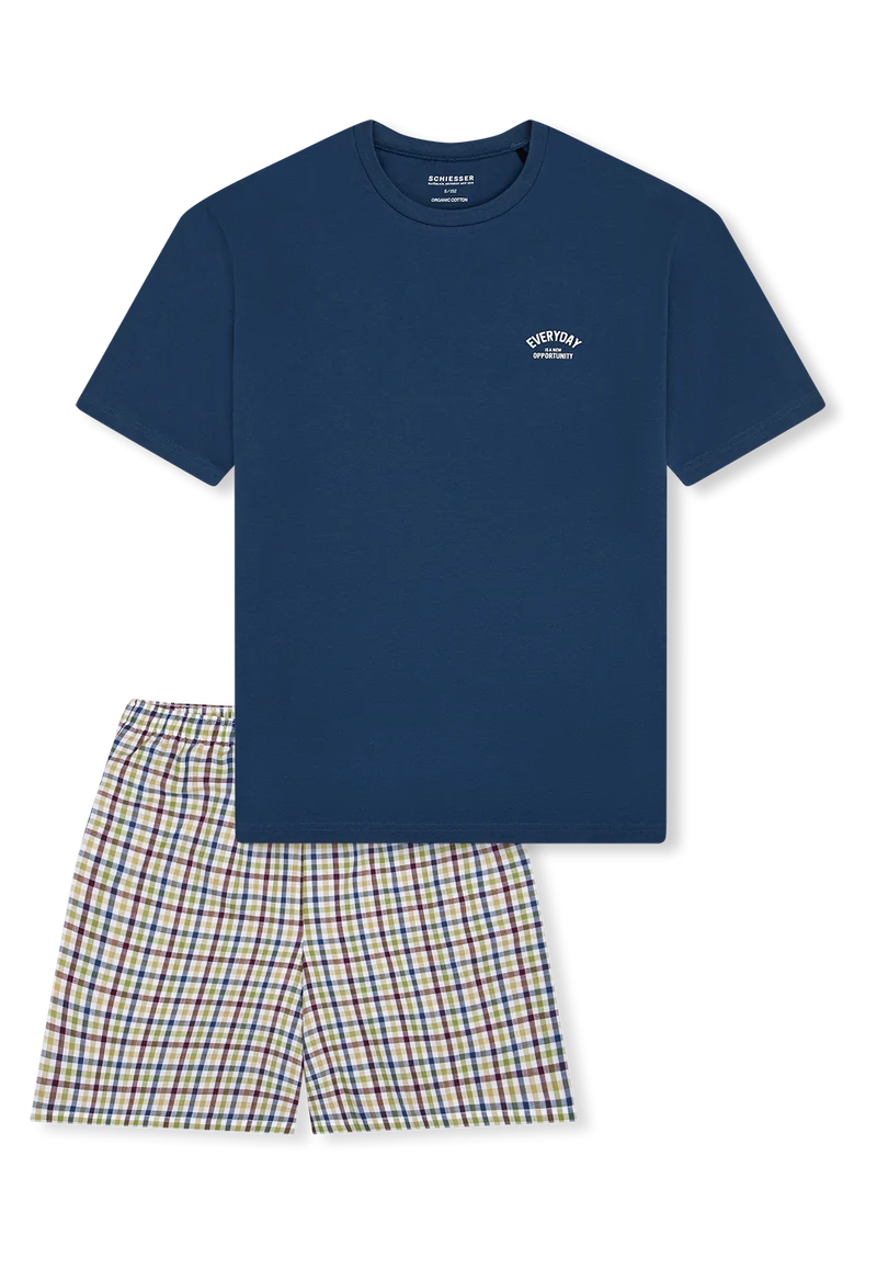 Schlafanzug kurz Bunt kariert - Teens Nightwear