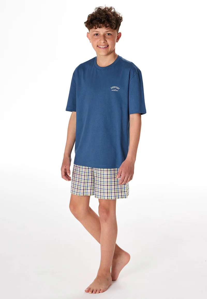 Schlafanzug kurz Bunt kariert - Teens Nightwear