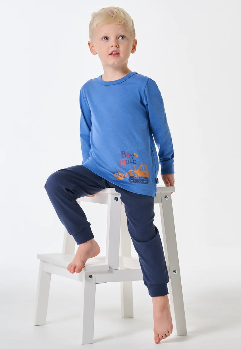 Schlafanzug mit Bündchen Blau - Kids Nightwear