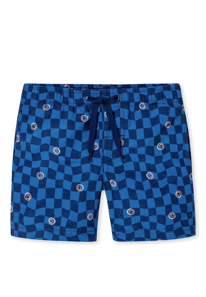 Badeshorts Blau gemustert - Aqua