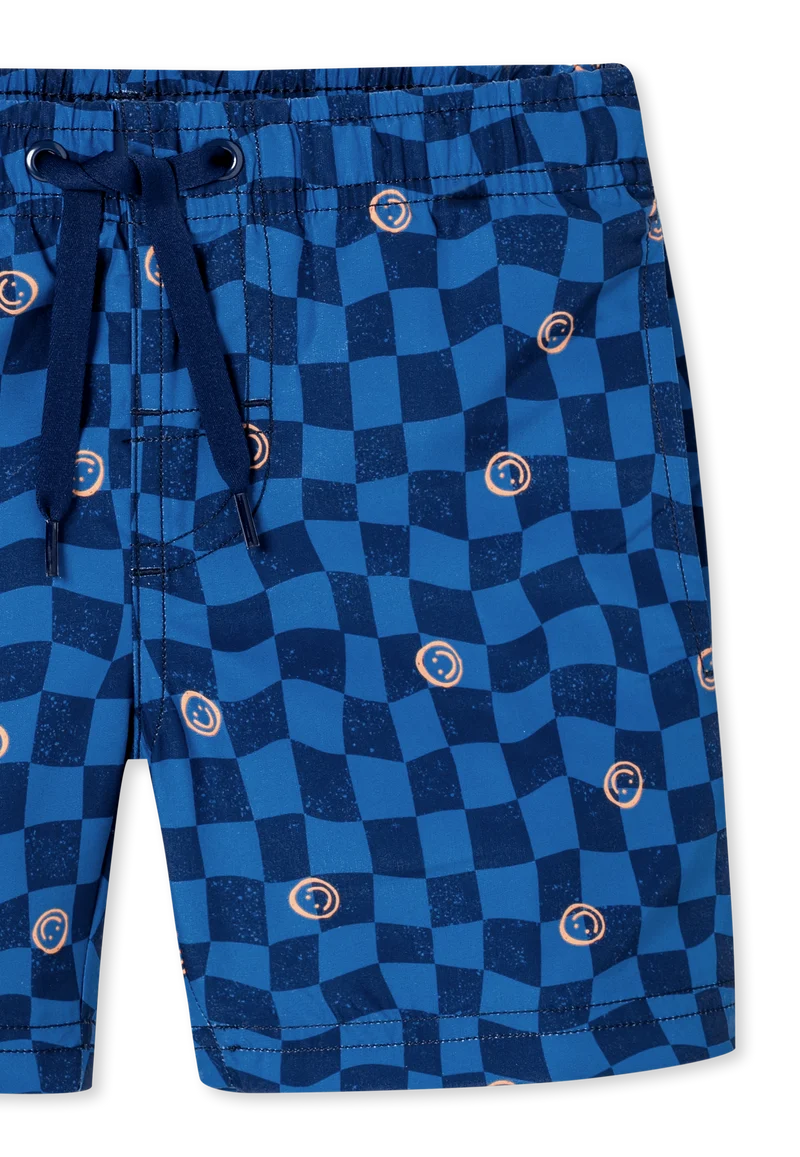 Badeshorts Blau gemustert - Aqua