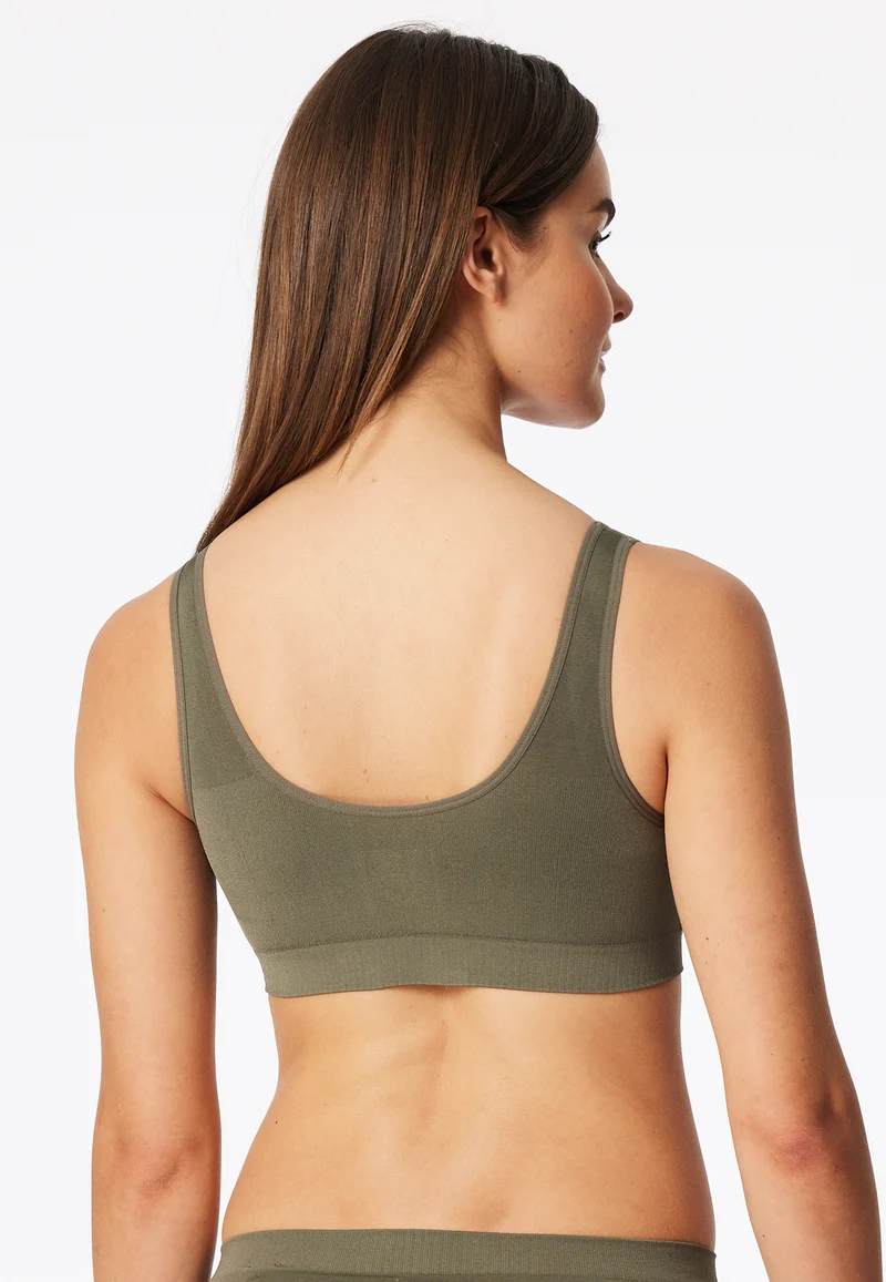 Bustier Seamless mit herausnehmbaren Pads Khaki - Classic Seamless