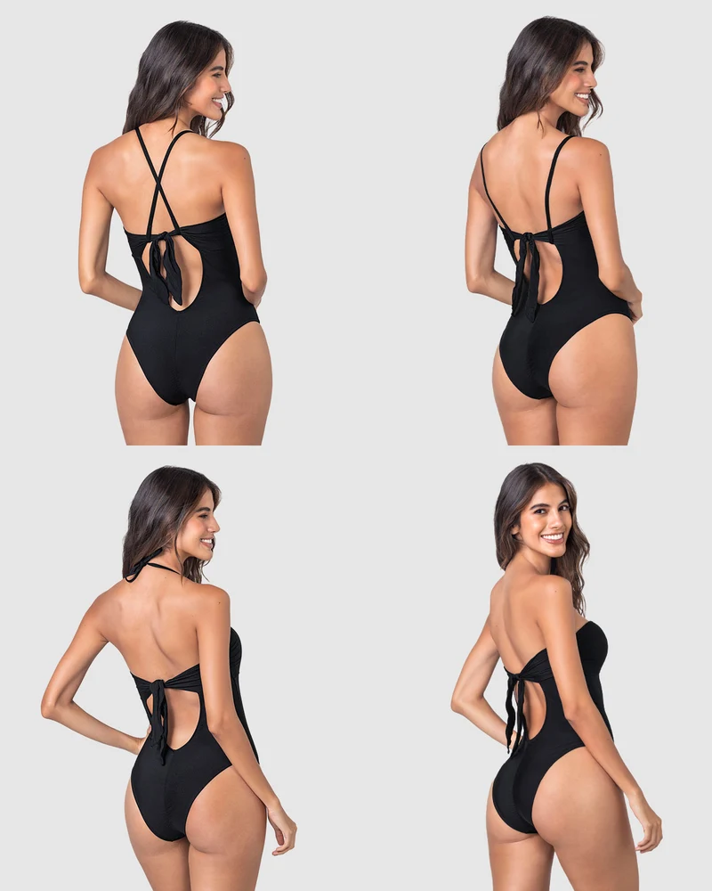 Maillot de bain une pièce à dos ajustable