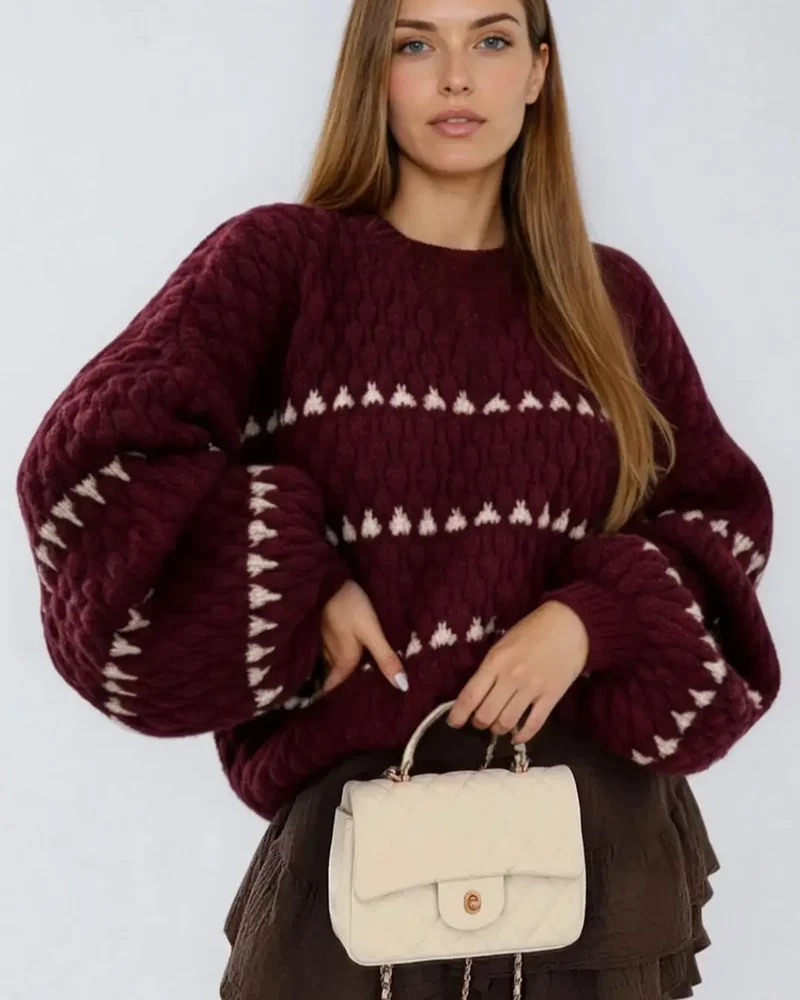 Pull En Maille Point Boule - Kira