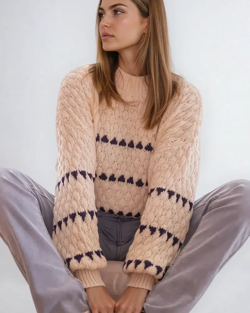 Pull En Maille Point Boule - Kira