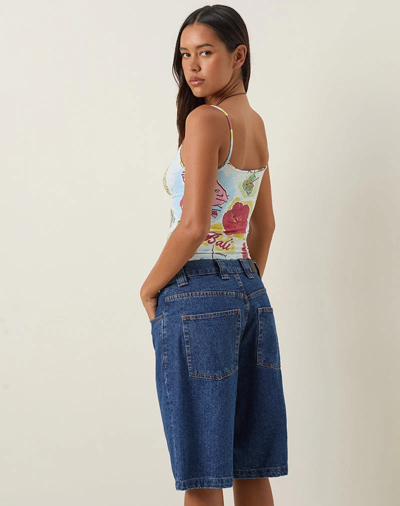 Solay Cami Top in Bali Blue