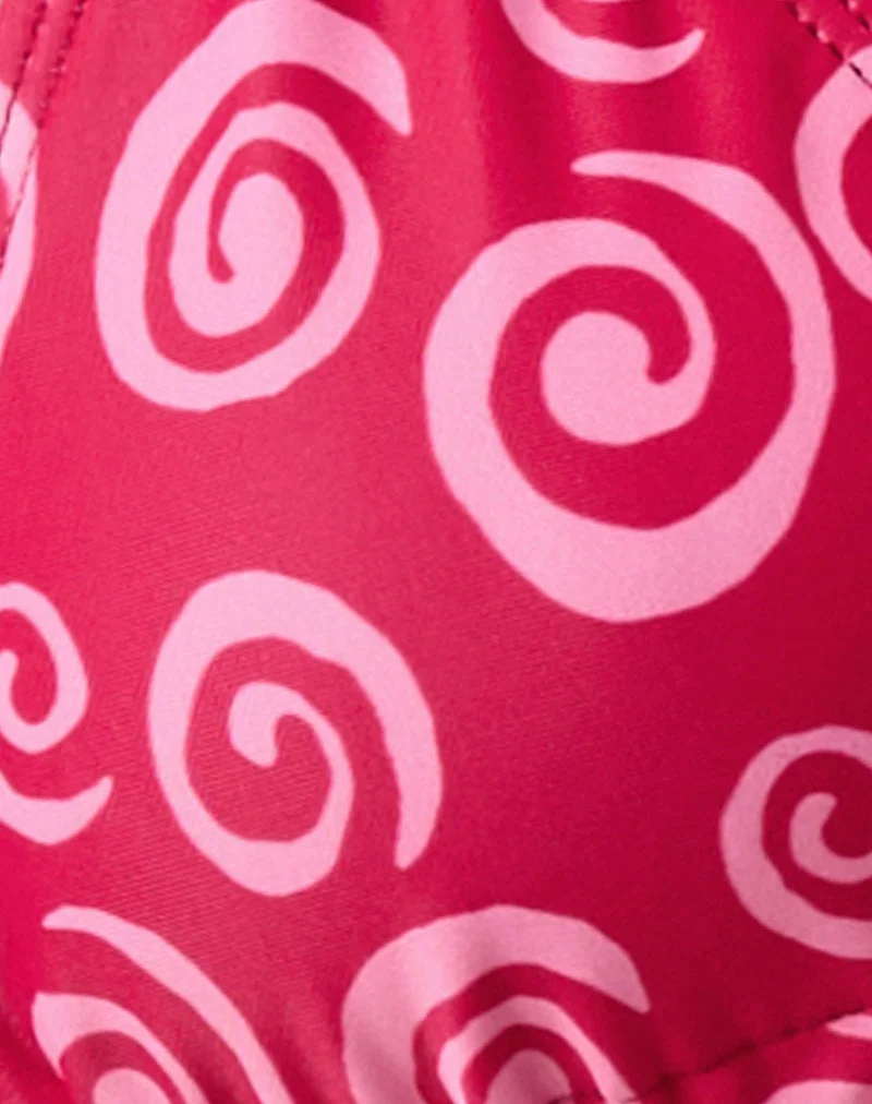 Top de bikini Pamita, Mini Swirl Pink