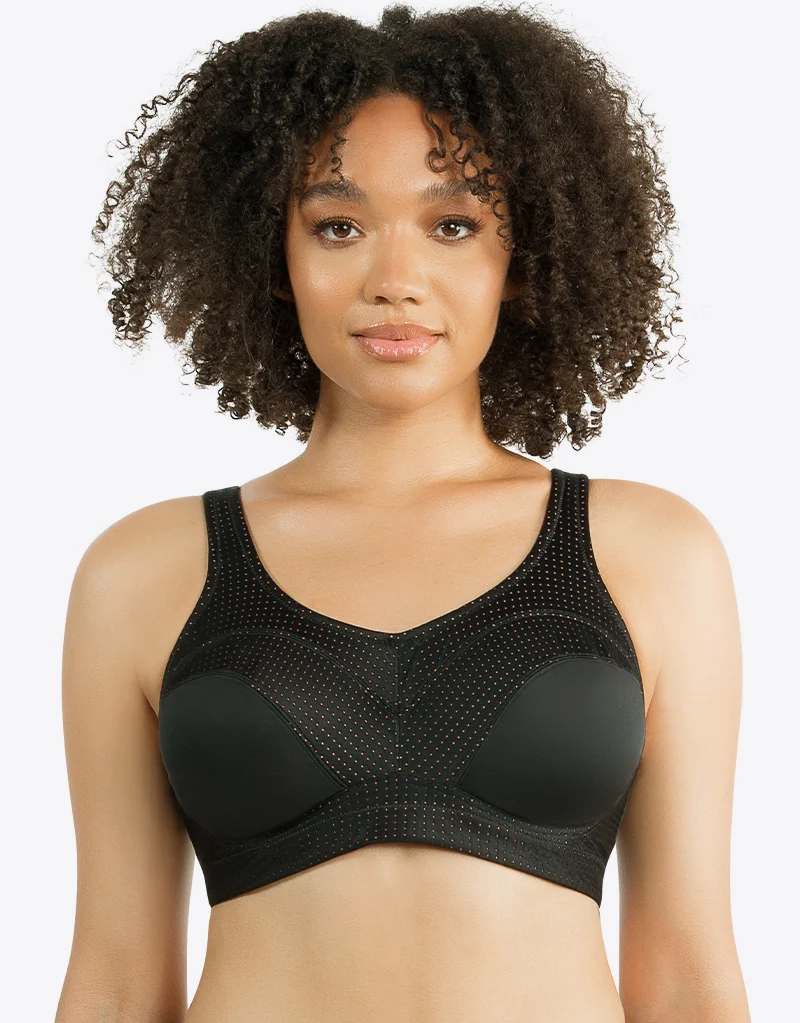 Parfait Power Fit Wired Sports Bra Black/Pink
