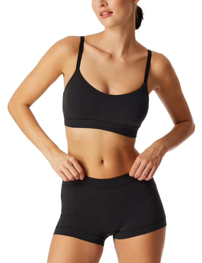 Soft-BH mit herausnehmbaren Pads Schwarz - Unique Cotton
