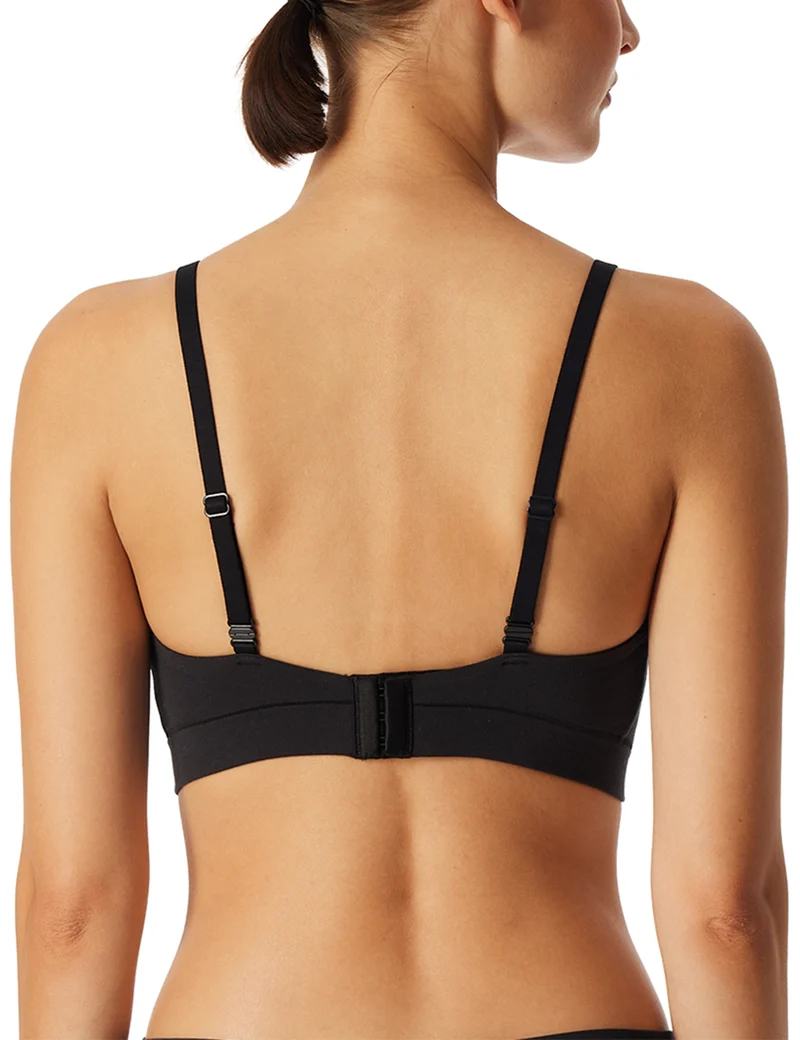 Soft-BH mit herausnehmbaren Pads Schwarz - Unique Cotton