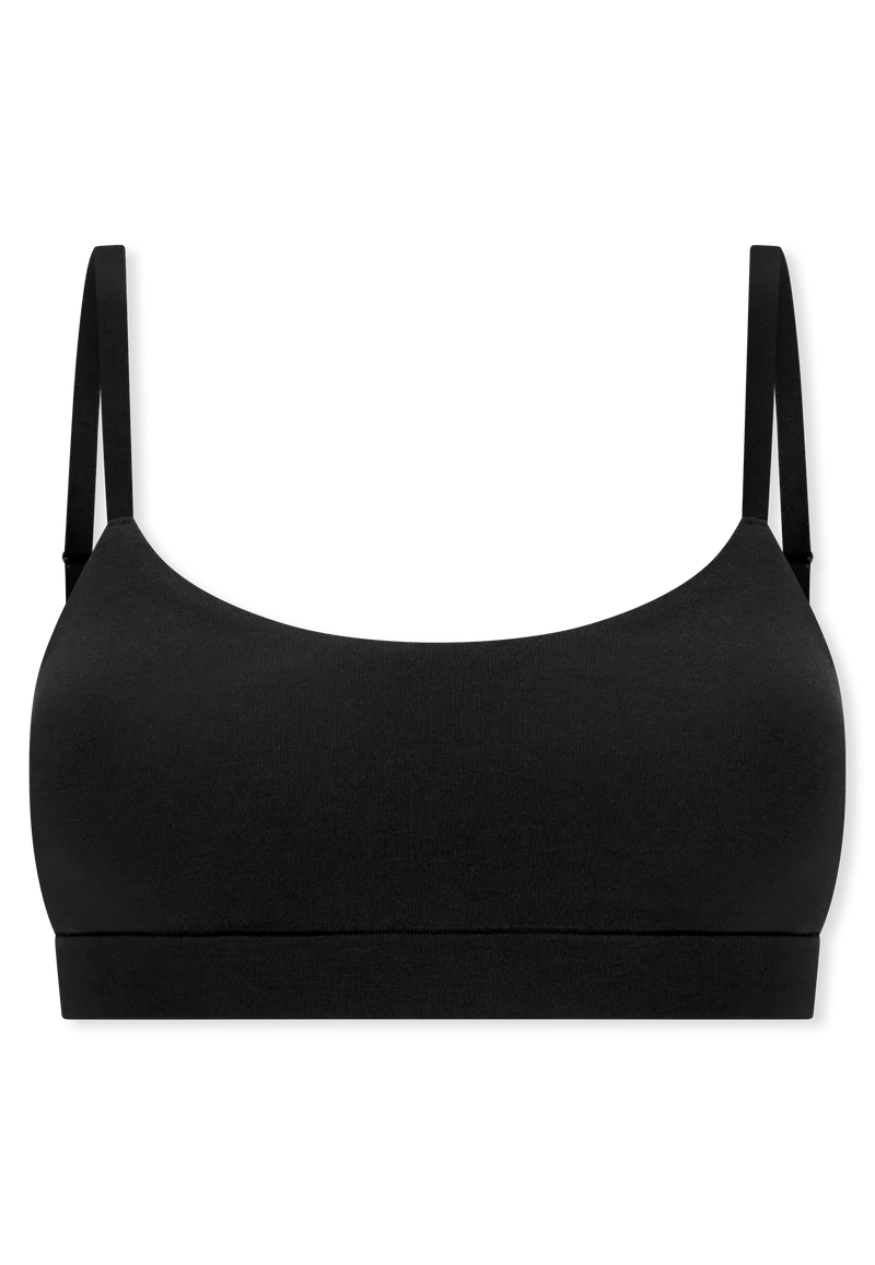 Soft-BH mit herausnehmbaren Pads Schwarz - Unique Cotton