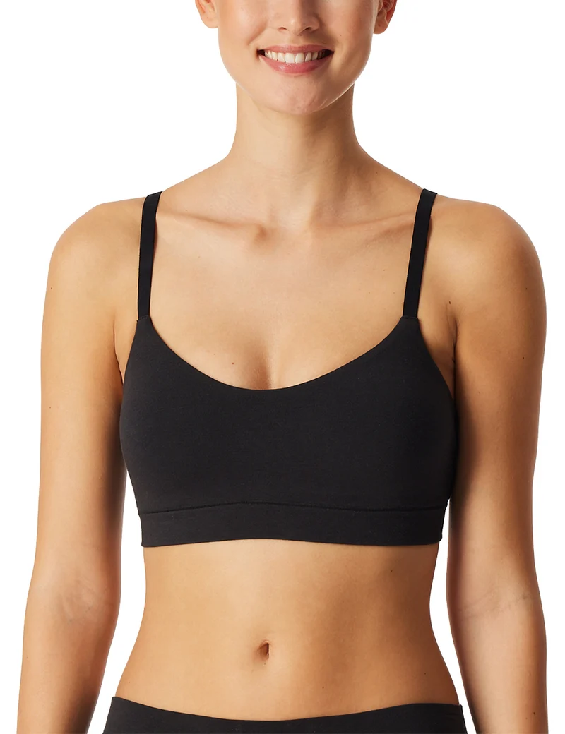 Soft-BH mit herausnehmbaren Pads Schwarz - Unique Cotton