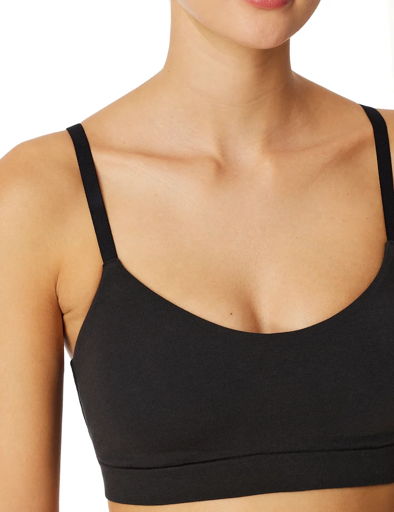 Soft-BH mit herausnehmbaren Pads Schwarz - Unique Cotton