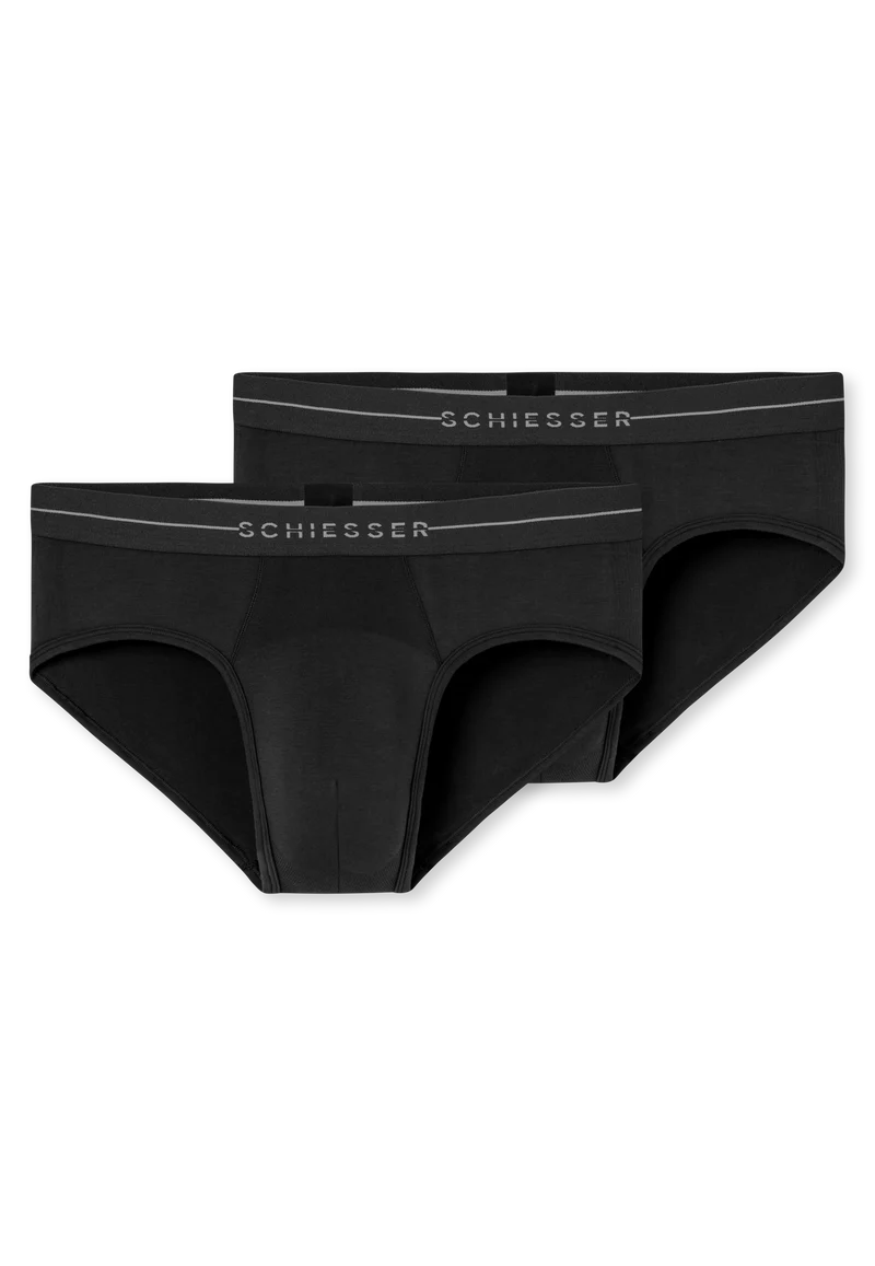 Slip 2er-Pack Schwarz - Cotton Flex