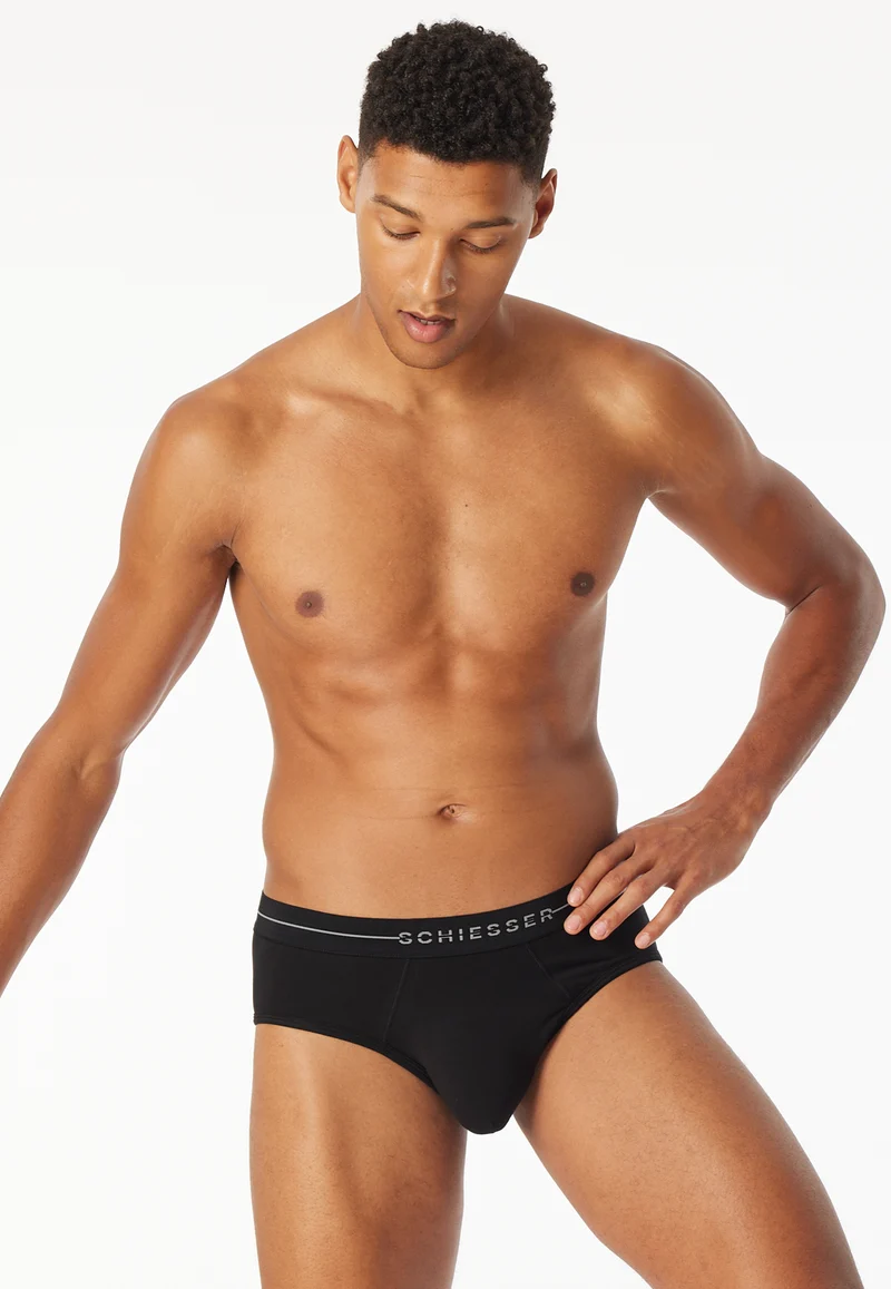 Slip 2er-Pack Schwarz - Cotton Flex