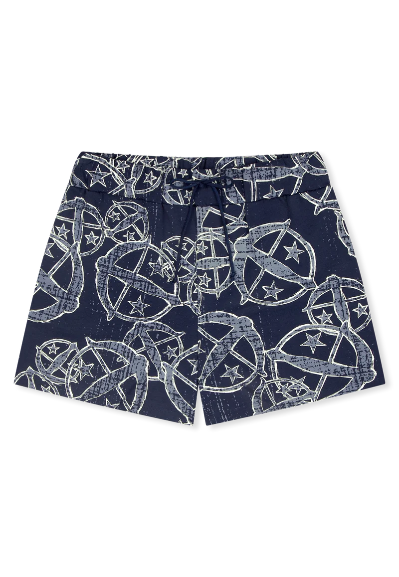 Shorts Blau/Weiss gemustert - SCHIESSER 150 Years
