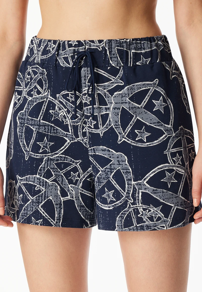 Shorts Blau/Weiss gemustert - SCHIESSER 150 Years