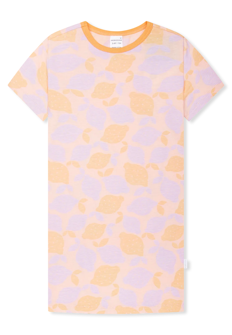 Nachthemd kurzarm Orange/Lila gemustert - Kids Nightwear