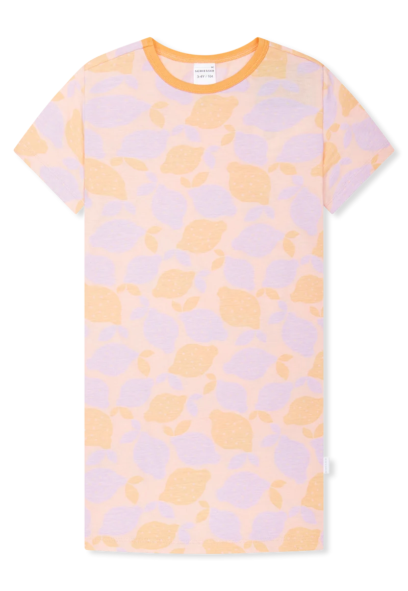 Nachthemd kurzarm Orange/Lila gemustert - Kids Nightwear