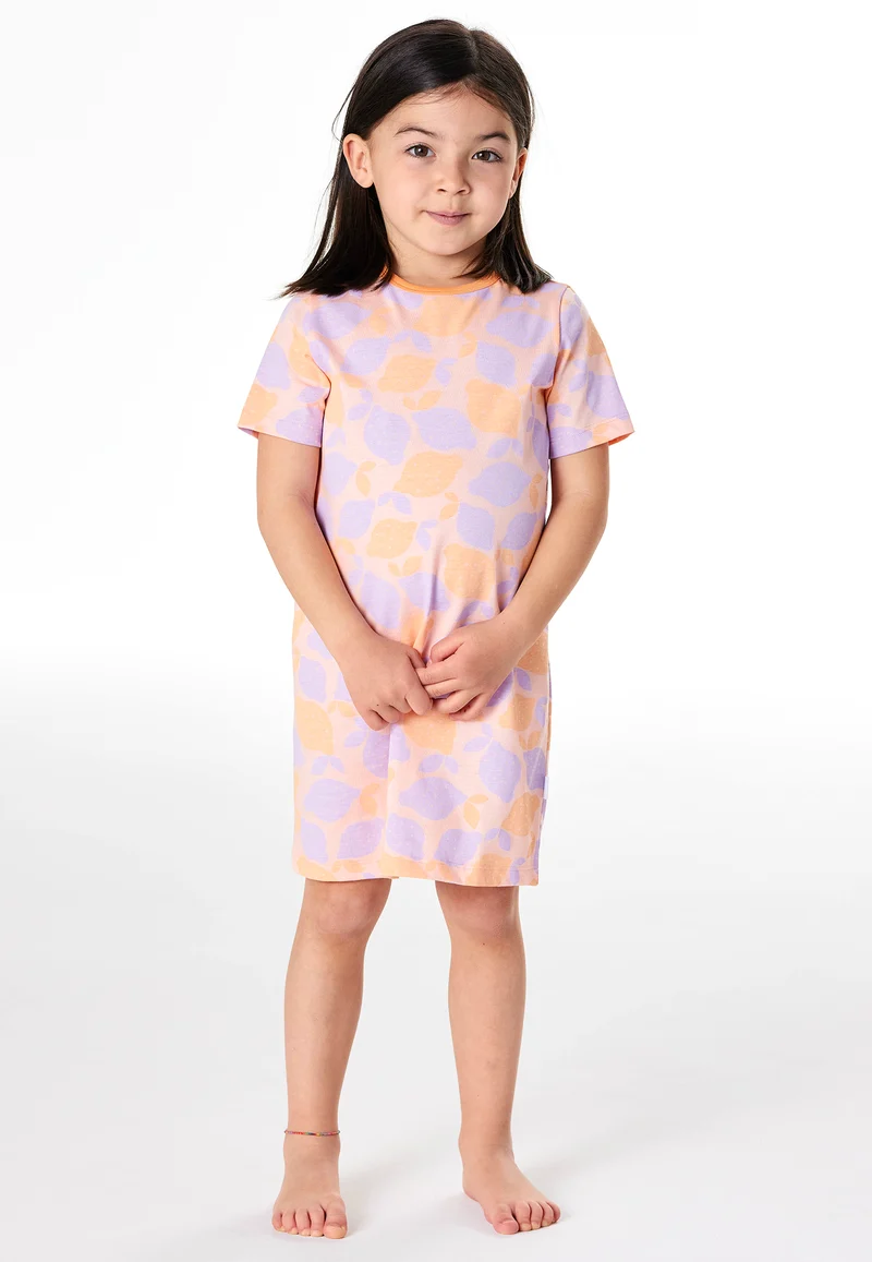 Nachthemd kurzarm Orange/Lila gemustert - Kids Nightwear