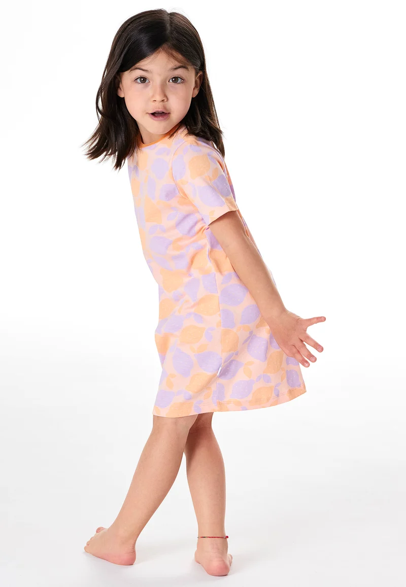 Nachthemd kurzarm Orange/Lila gemustert - Kids Nightwear