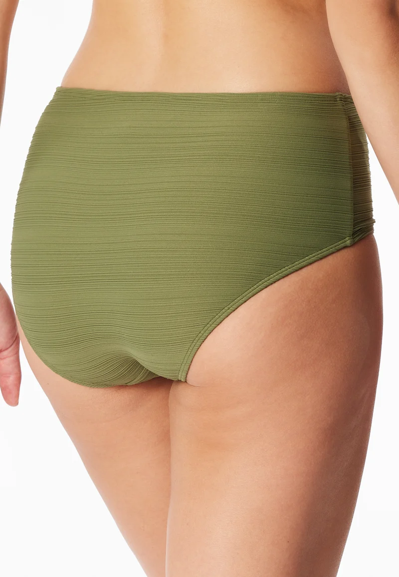 Bikinislip Oliv gestreift - Aqua