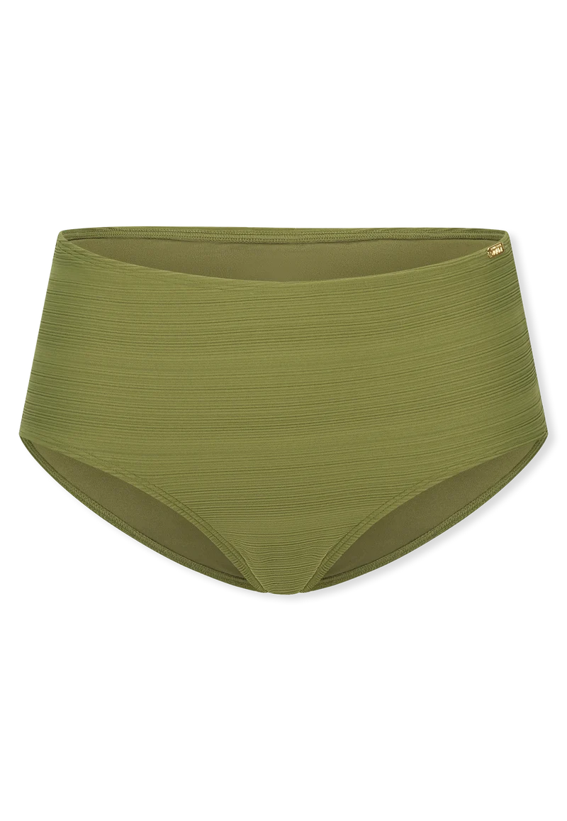 Bikinislip Oliv gestreift - Aqua