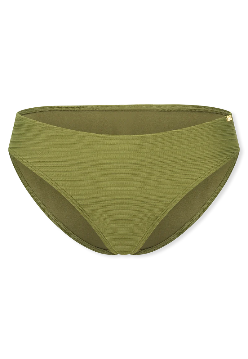 Bikinislip Oliv gestreift - Aqua